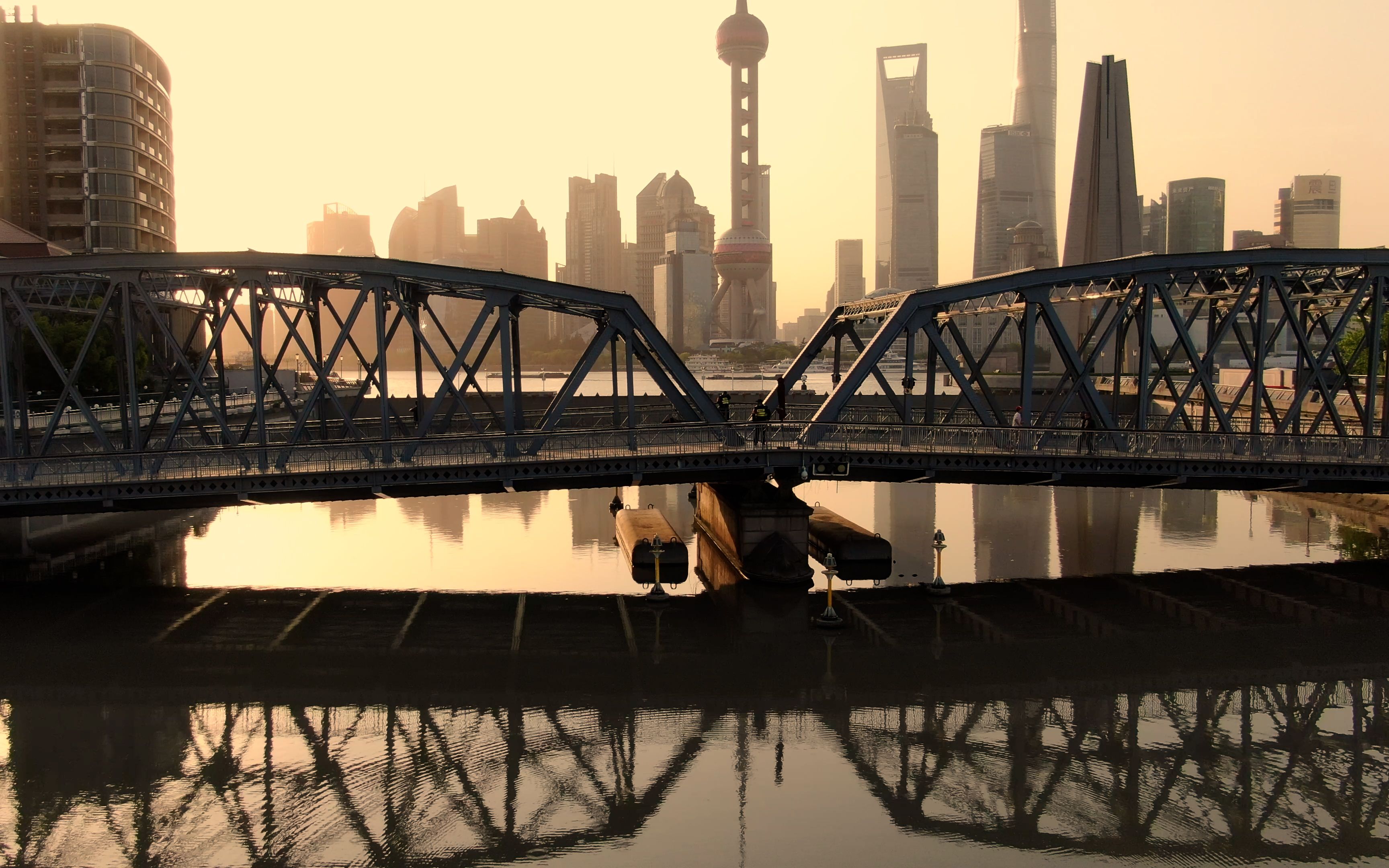 【4k】上海日出航拍