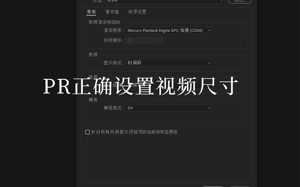 PR教程:正确设置视频尺寸的方法哔哩哔哩bilibili