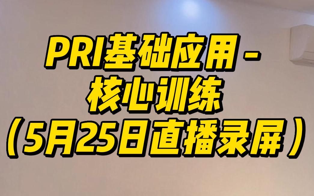 PRI基础应用  核心训练(5月25日直播录屏)哔哩哔哩bilibili