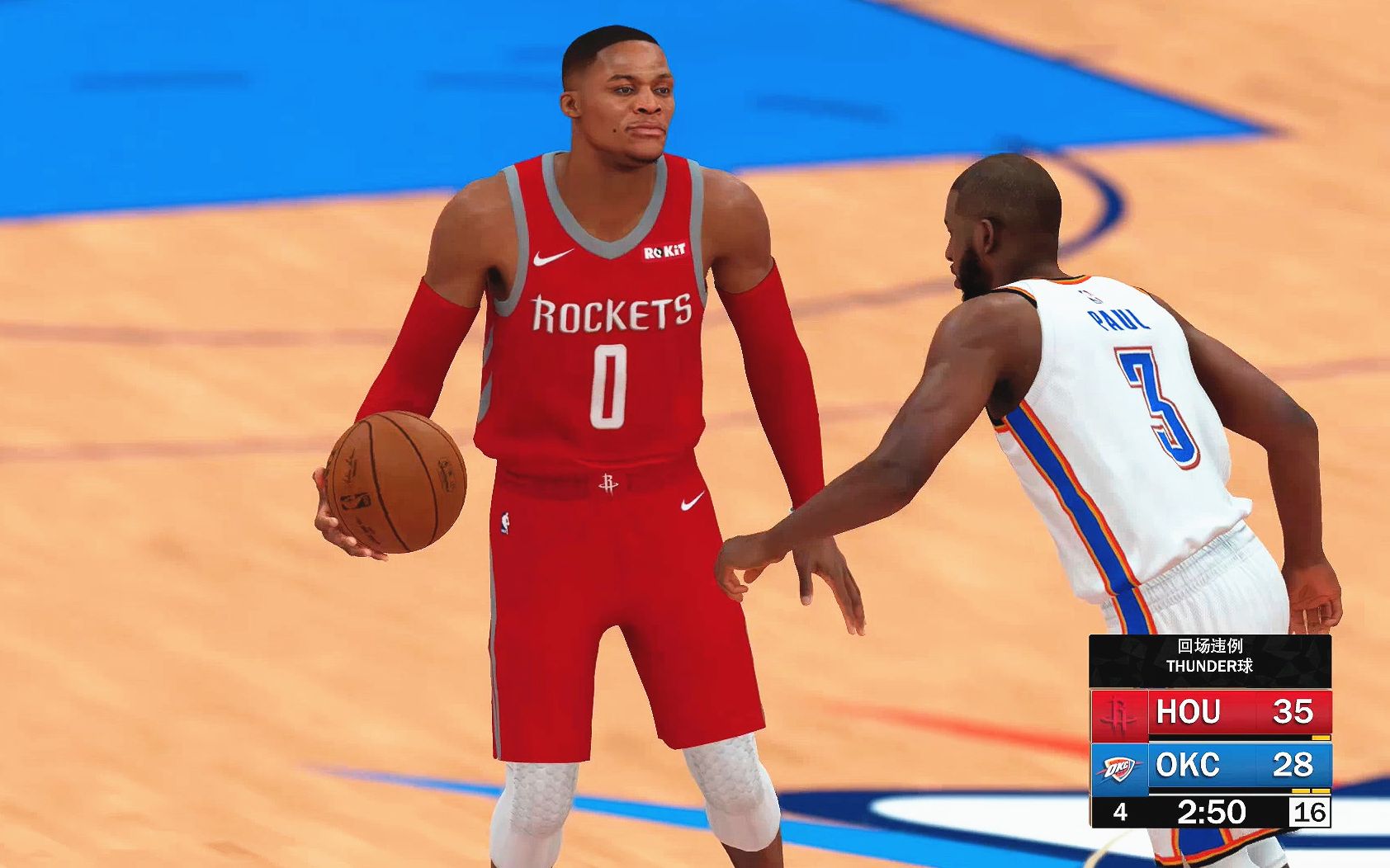 【布鲁】威少和哈登火箭队首秀!NBA2K19新赛季 火箭vs雷霆!哔哩哔哩bilibili