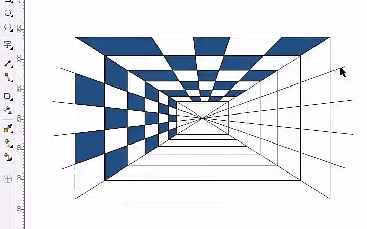 【平面设计接单课程】平面设计cdr如何绘制透视图形