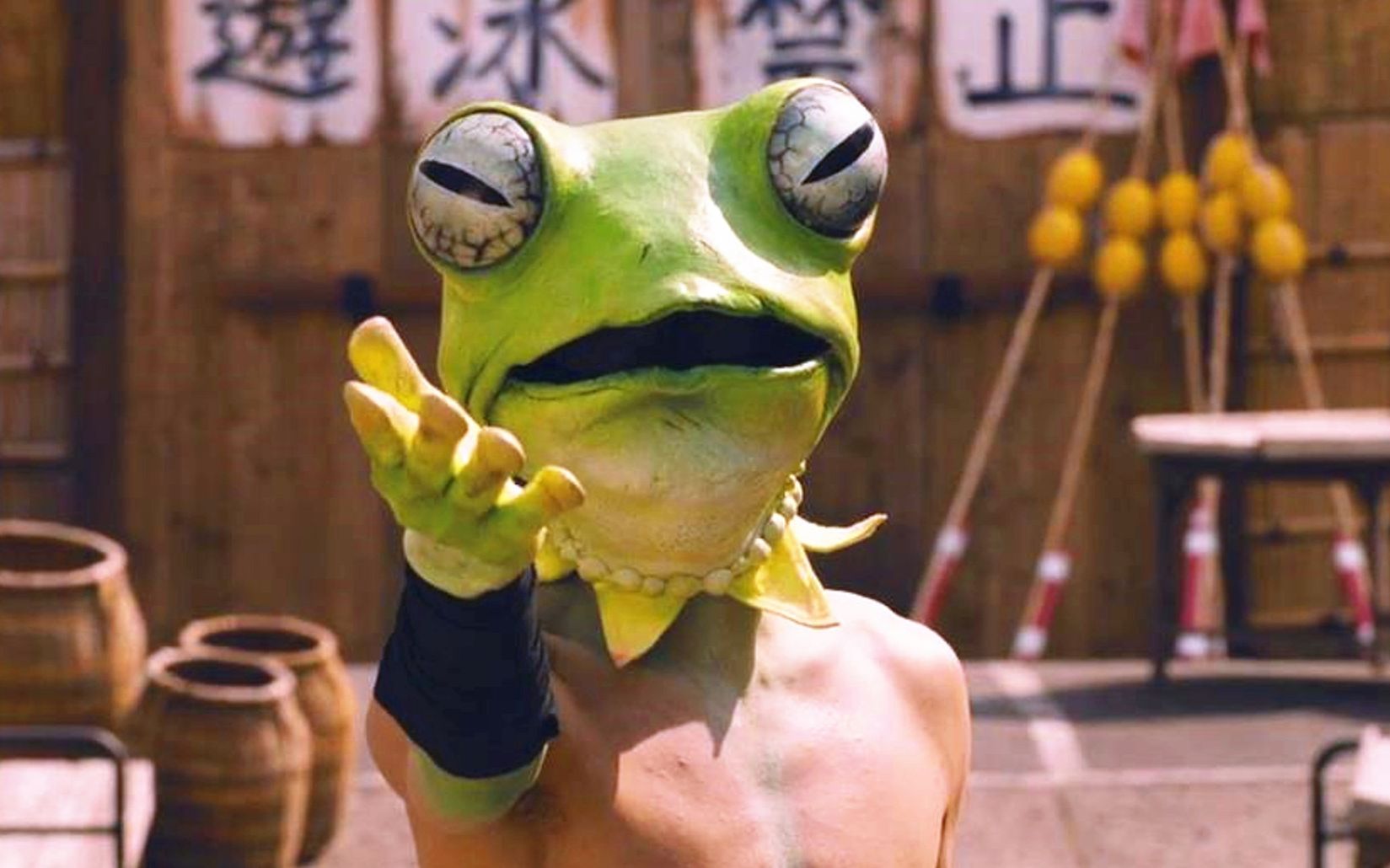 吐嚎1只会功夫的青蛙竟打的日本帮派社会人抱头鼠窜