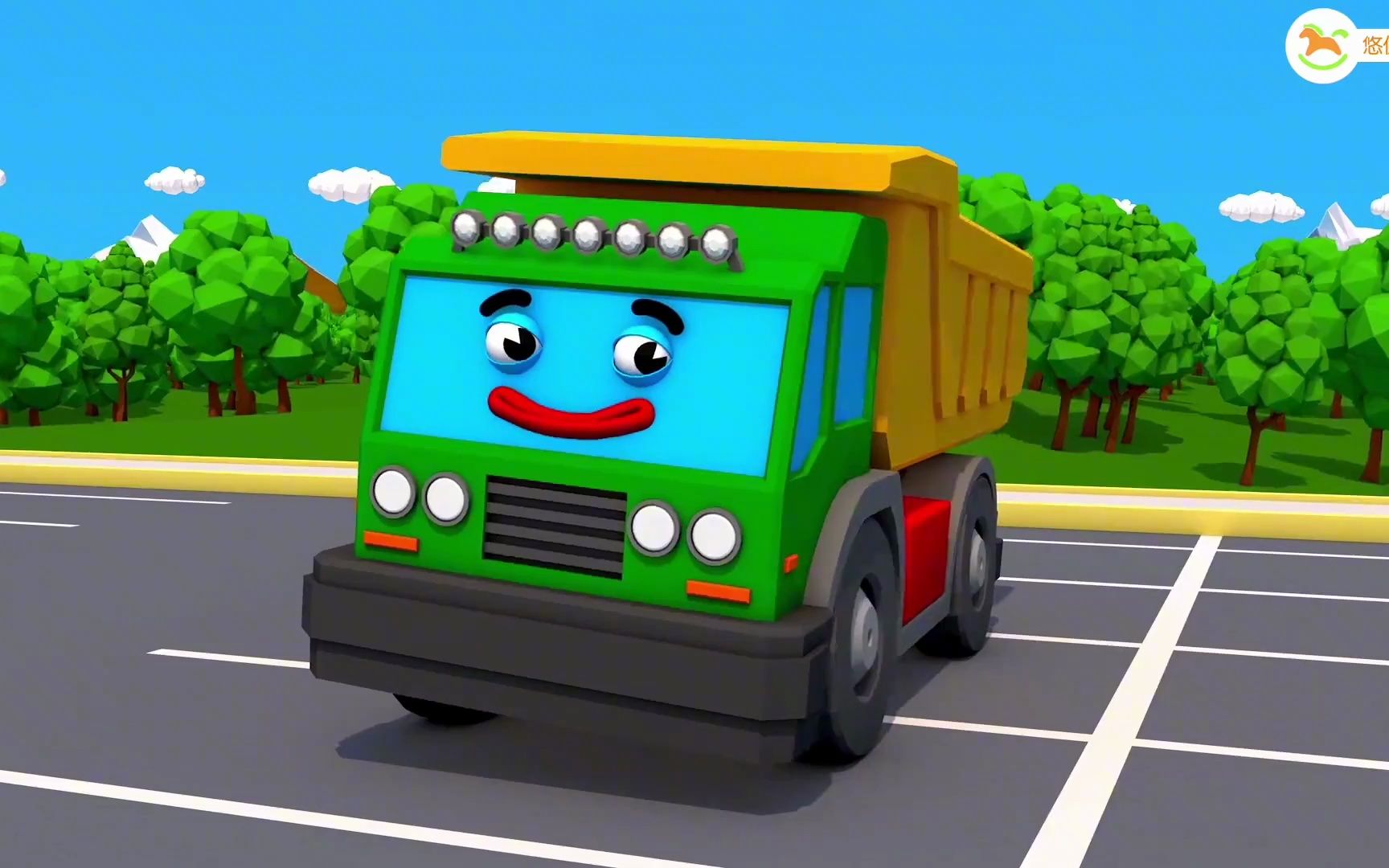 早教动画:和翻斗车一起认识各种形状