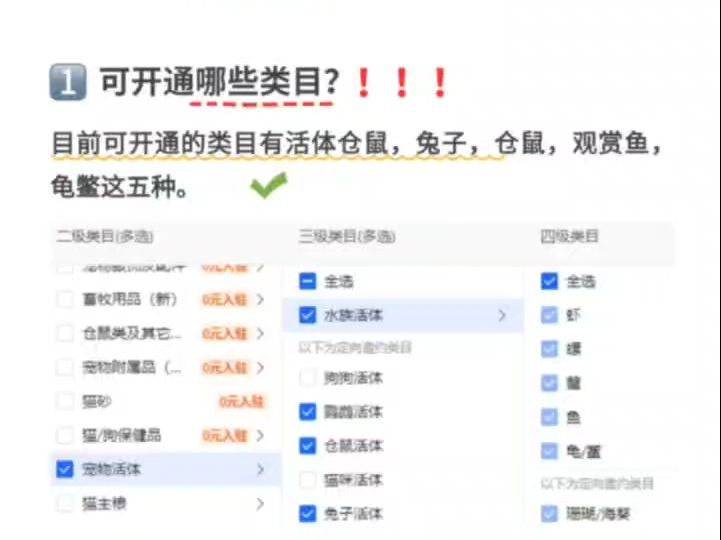 活体宠物类目怎么开通?抖音活体宠物直播权限如何开通?活体宠物类目新政策开放了,活体宠物类目入驻需要哪些资料?哔哩哔哩bilibili