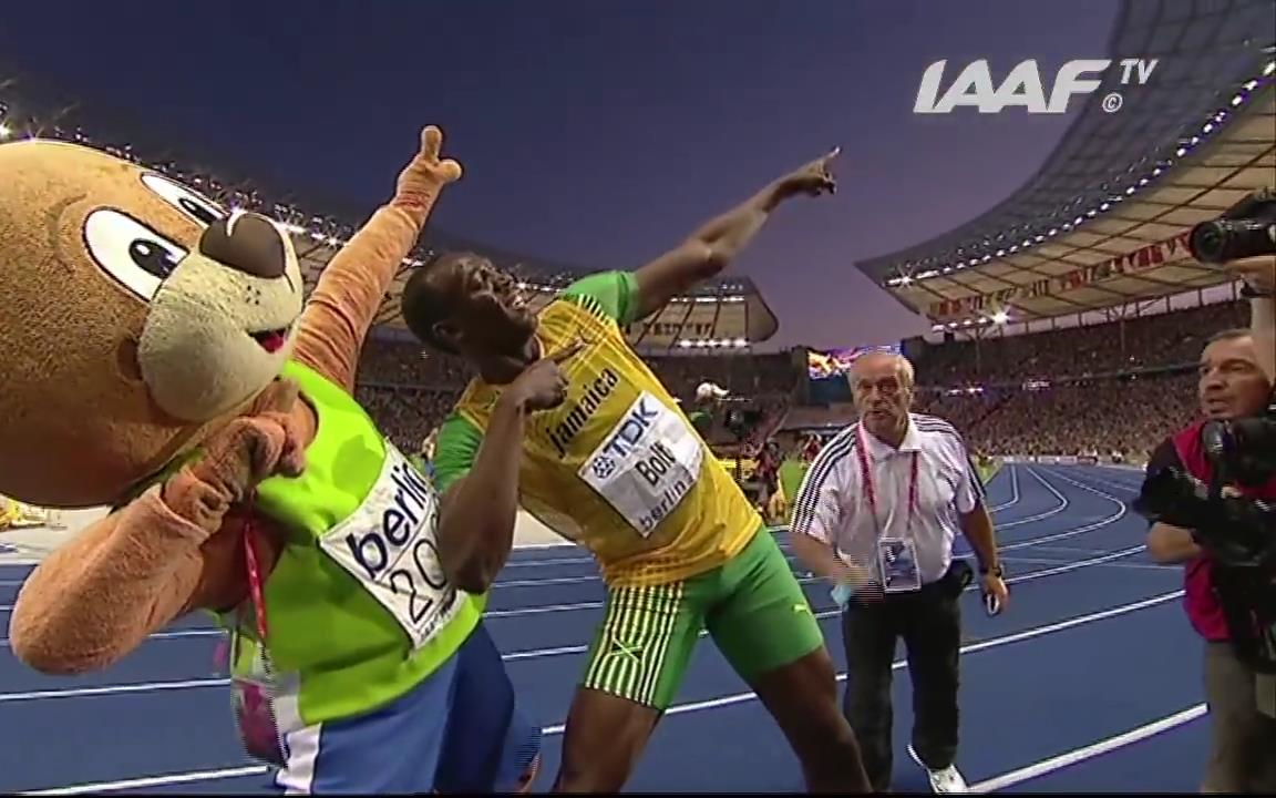 [高清] 2009田径世锦赛 男子200米决赛 博尔特 19秒19 打破世界纪录