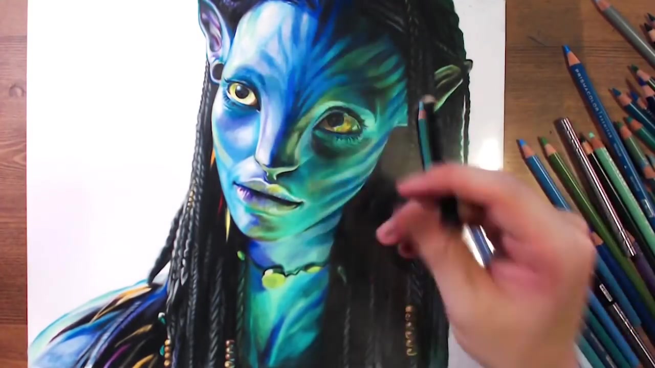 【水彩画】速画--阿凡达内特丽