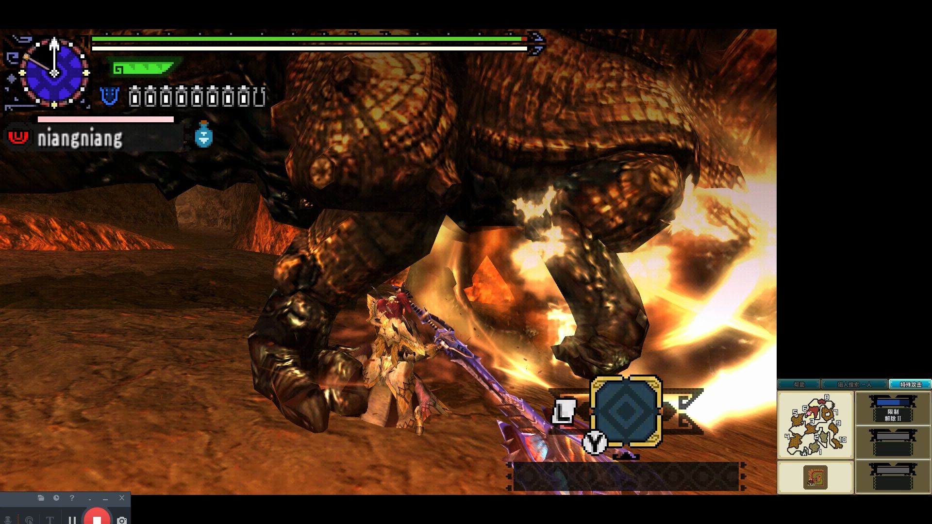 怪物猎人xx秒天秒地秒空气勇气盾斧之下位集会所爆锤龙(无偿提供资源