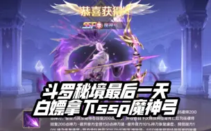 Download Video: 《新斗罗大陆》斗罗秘境最后一天，白嫖拿下SSP神器魔神弓！