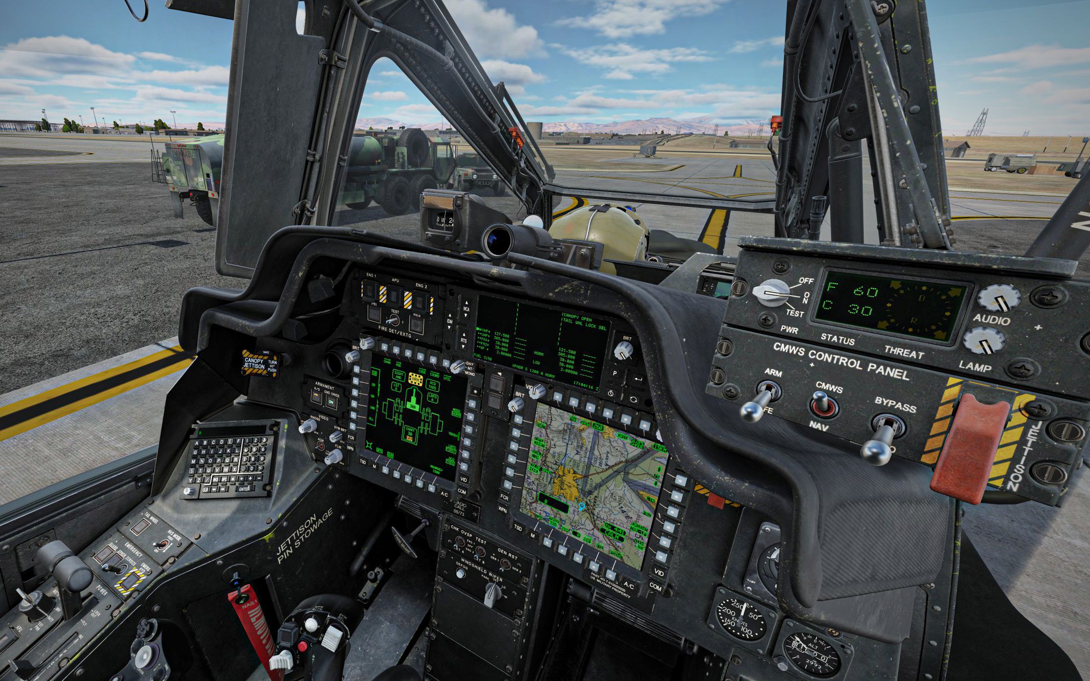 dcsworldah64d阿帕奇冷启动起降飞行练习