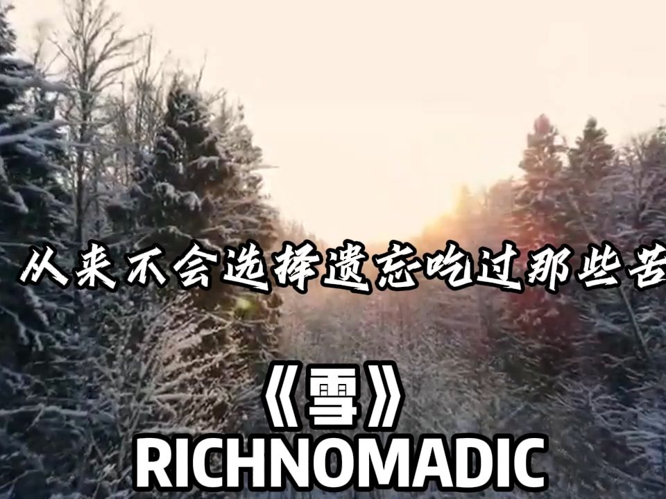 原版伴奏 《雪》RICHNOMADIC哔哩哔哩bilibili