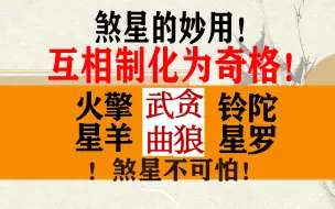 Download Video: 带你全面了解煞星的本质（干货）【羊刃火星 权威显赫】武贪火羊为奇格！