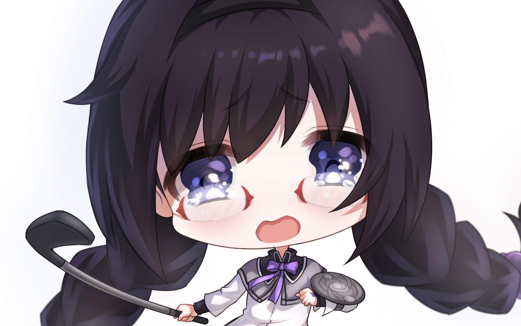 【板绘】魔法少女小圆-晓美焰q版_哔哩哔哩_bilibili