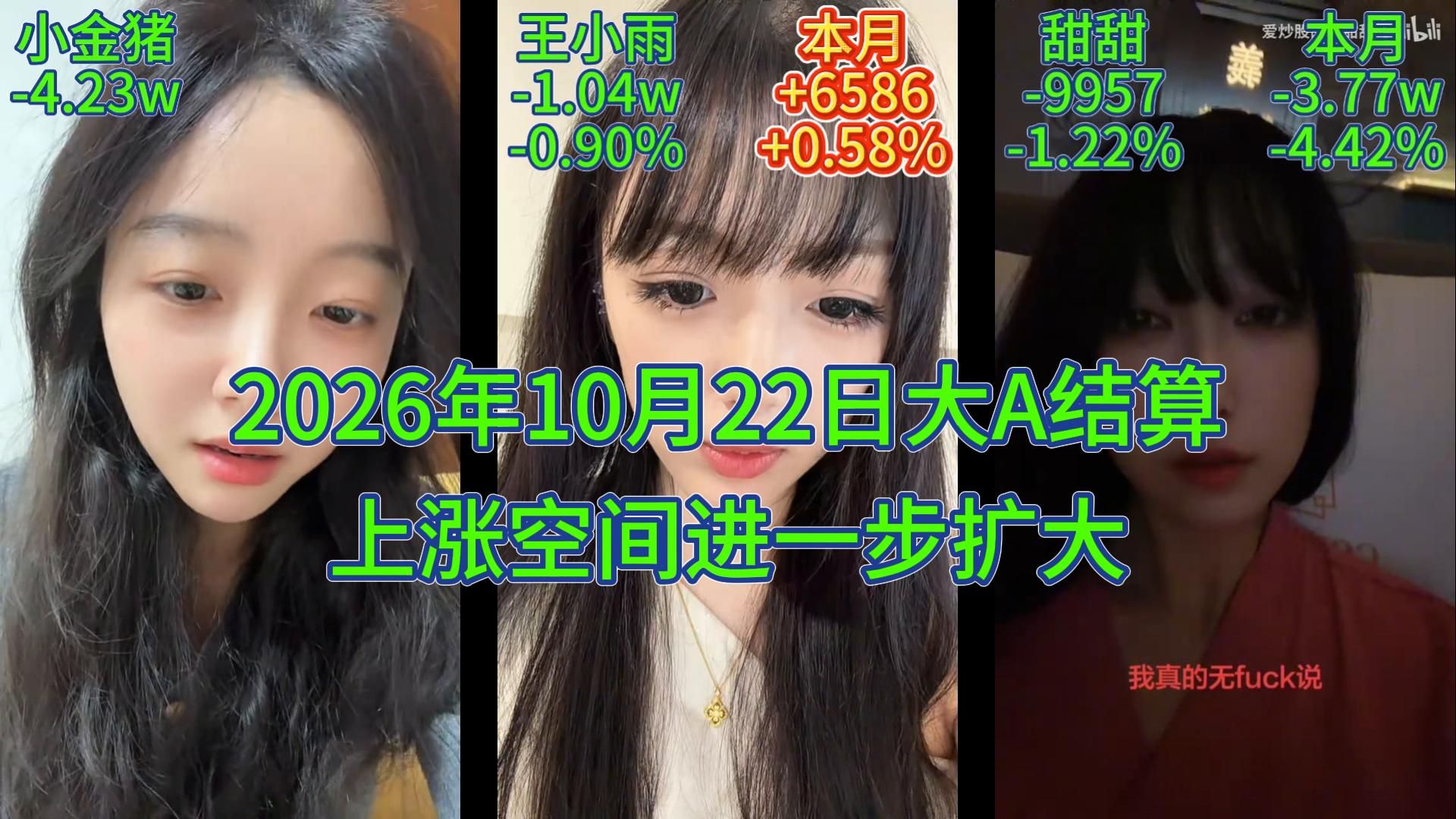 【2026年10月22日大A结算】全线待涨，上涨空间进一步变大，未来可期！（面5或不面5都有）