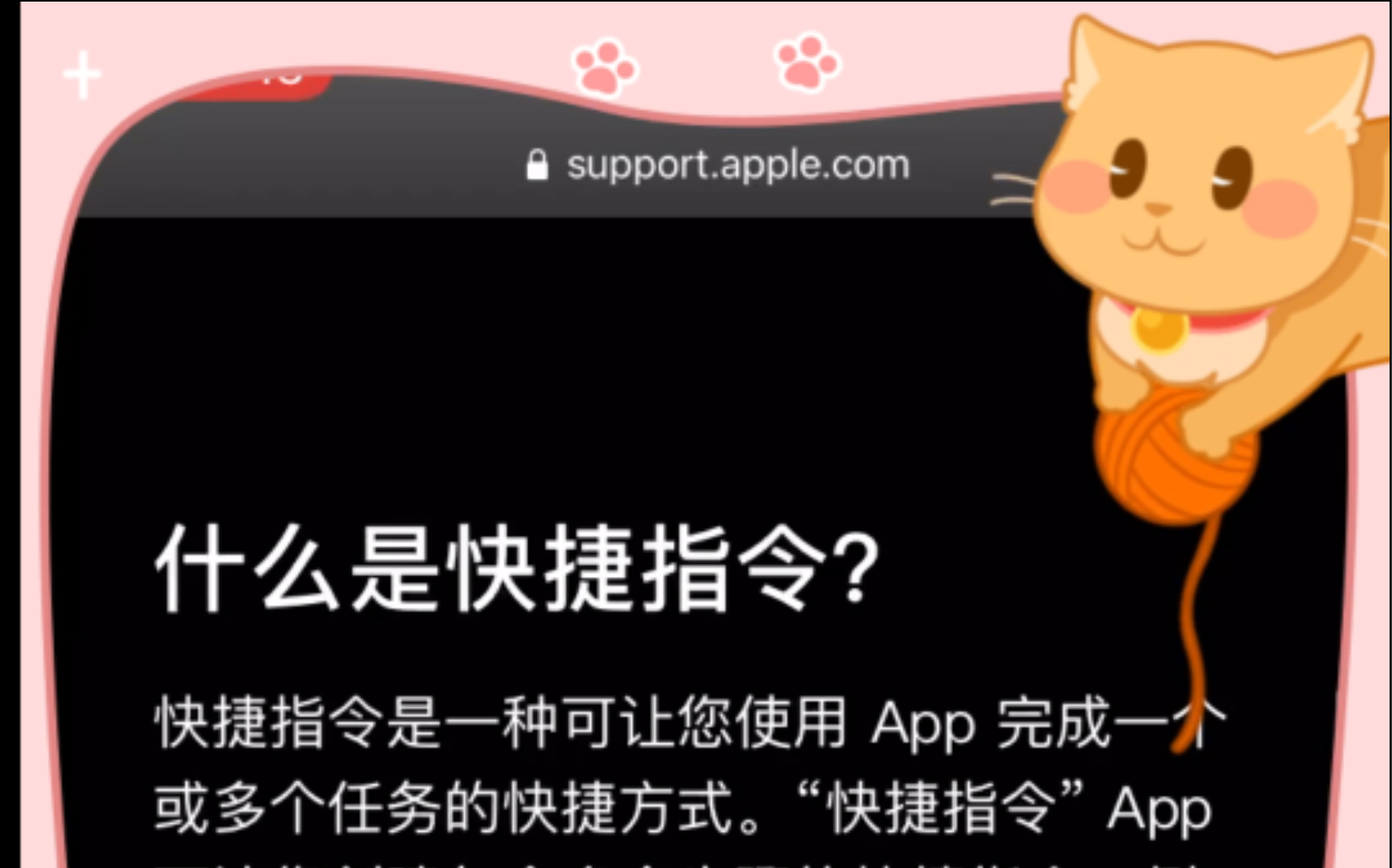 [一起学,捷径指令Shortcuts] iPhone端,在共享表单中显示、指定可接受输入类型、在网页上运行Javascript(素材:Safari设置暗黑主题)哔哩哔哩bilibili