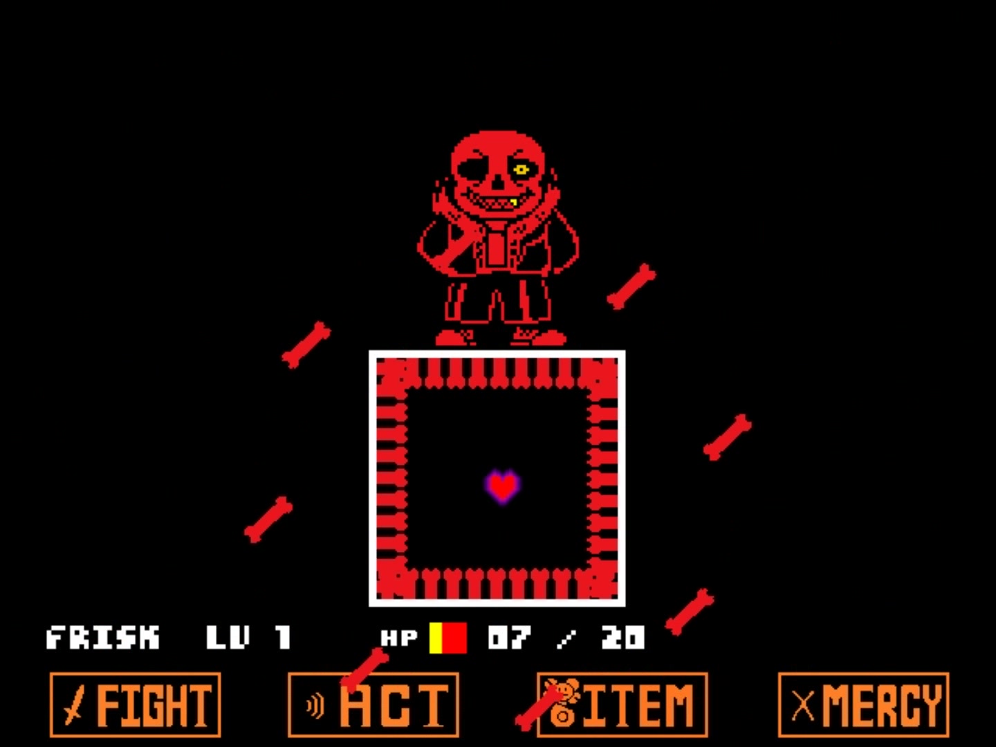 underfell雪镇和平线sans战通关