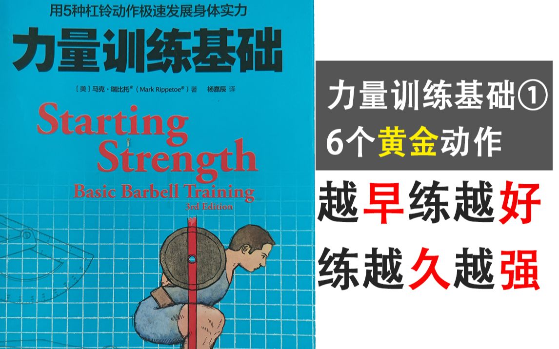 [图]《力量训练基础》①：新手健身动作怎么选？6个健身新手不能错过的动作，越早练越好，练越久越强