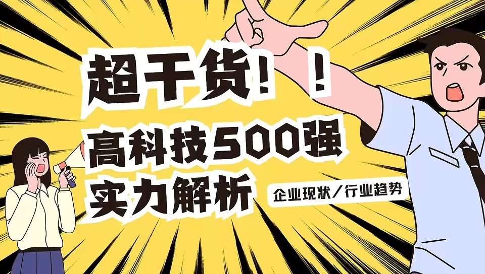 别划走!耐心看完,全是干货!高科技500强实力解析 #高科技 #干货分享哔哩哔哩bilibili