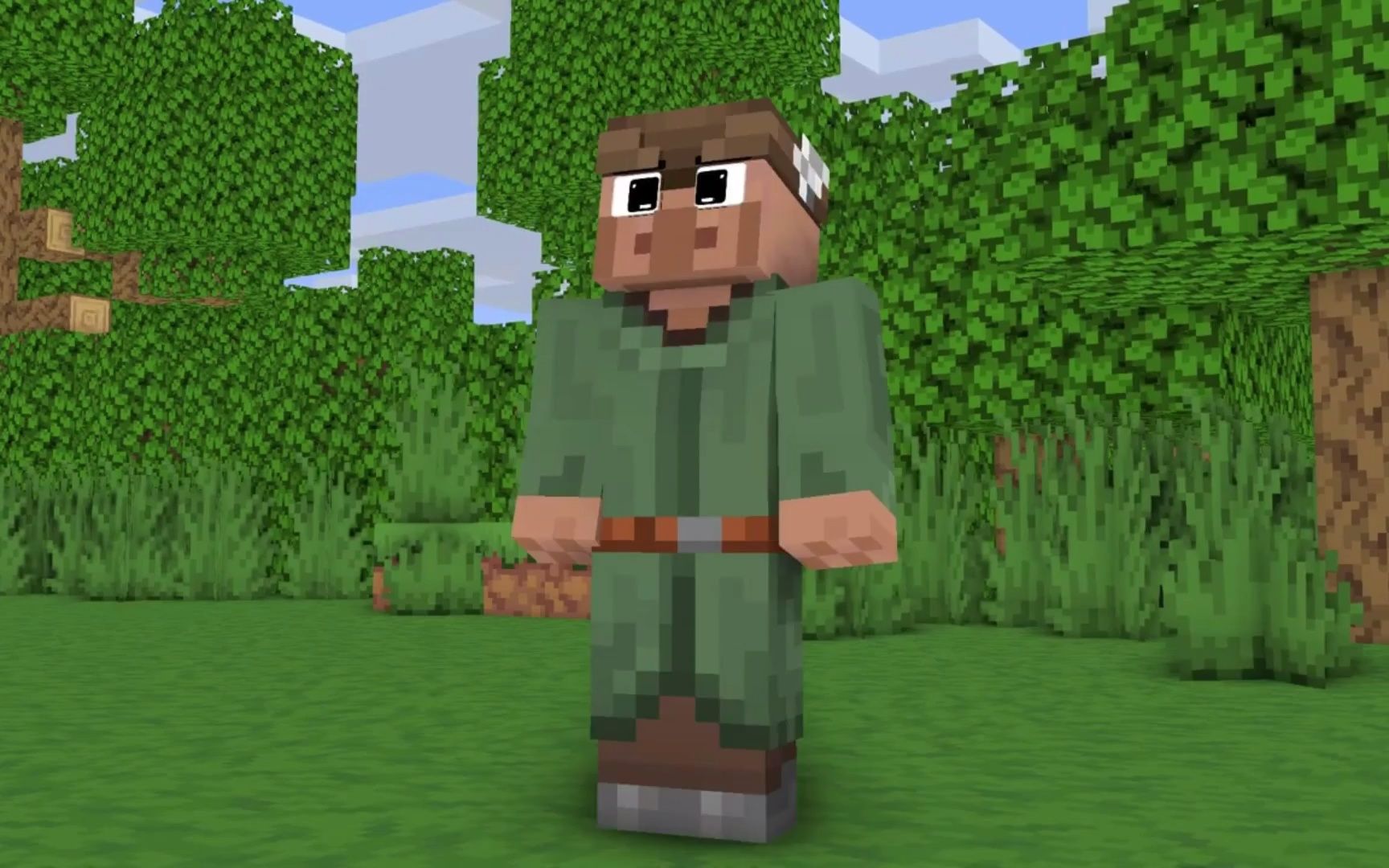 mc动画:村民与小猪成为好朋友