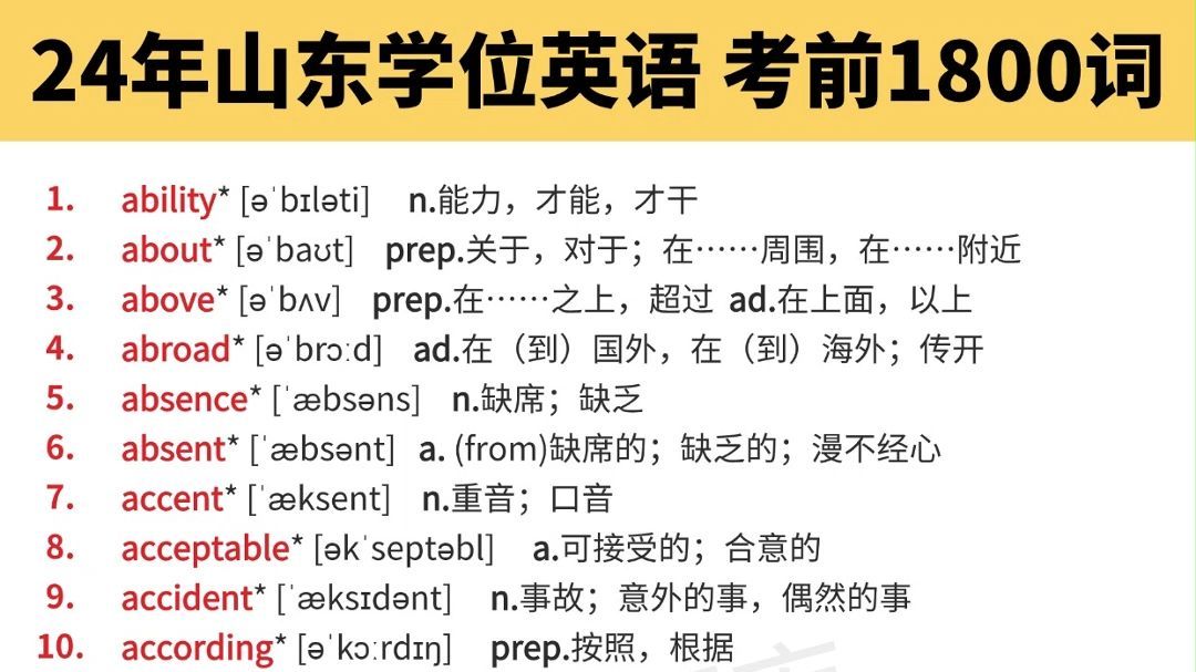 24年山东省高校联盟学位英语考前抄答案,学这些足够!学渣、零基础必看!哔哩哔哩bilibili