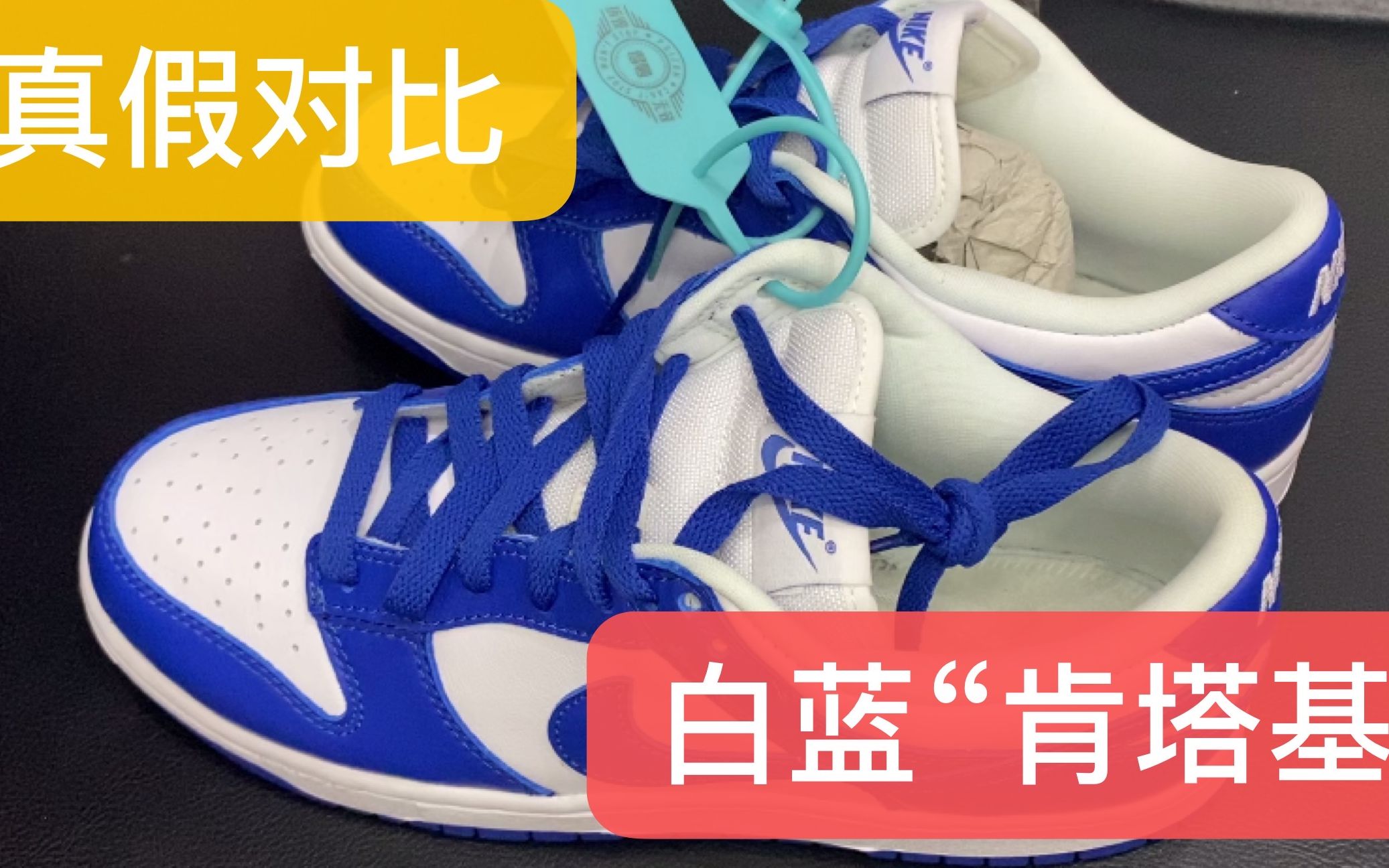 【对比视频】NIKE DUNK LOW 白蓝“肯塔基”顶级版本VS公司货哔哩哔哩bilibili