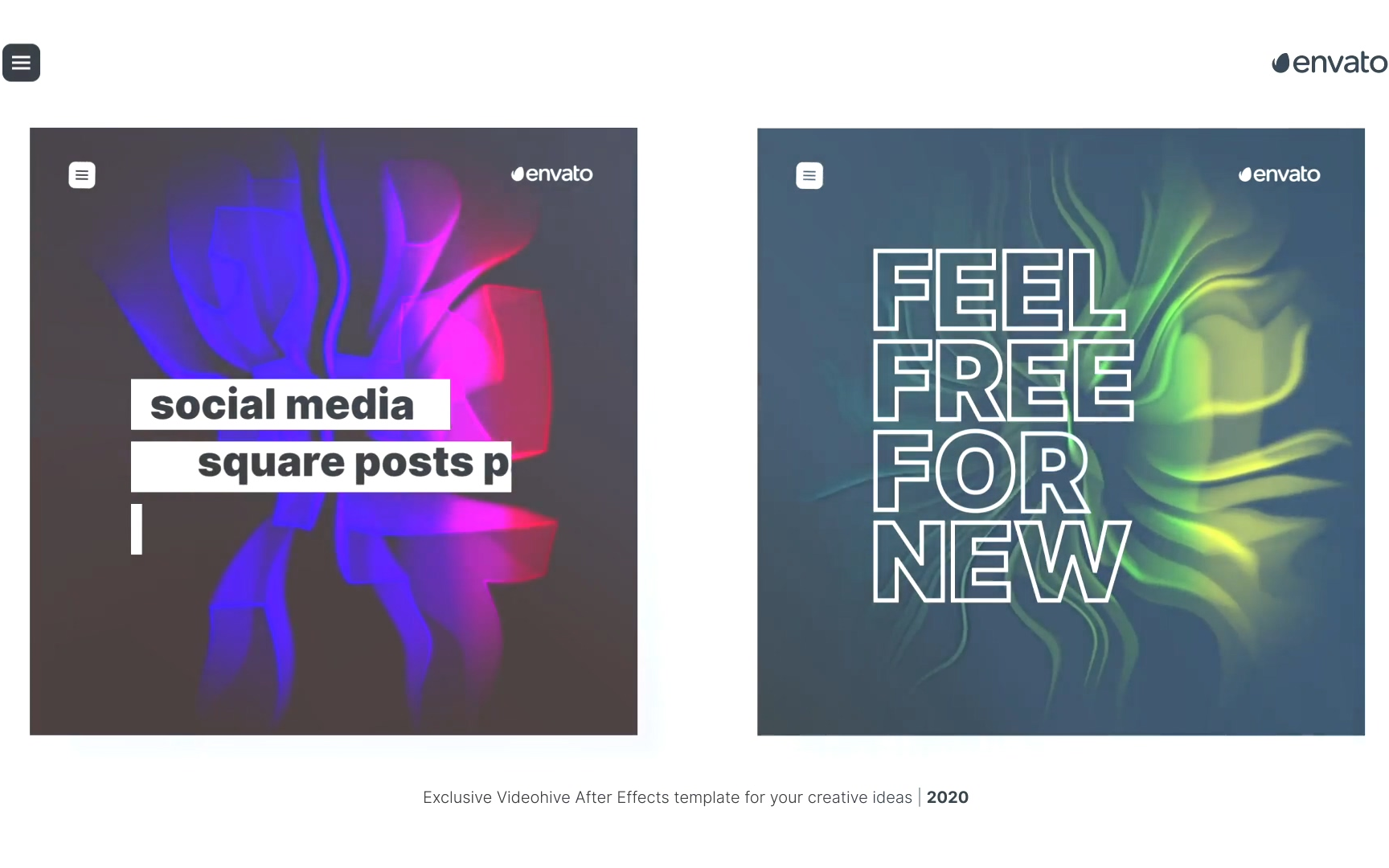 ae模板12套正方形cd封面效果的艺术海报模板