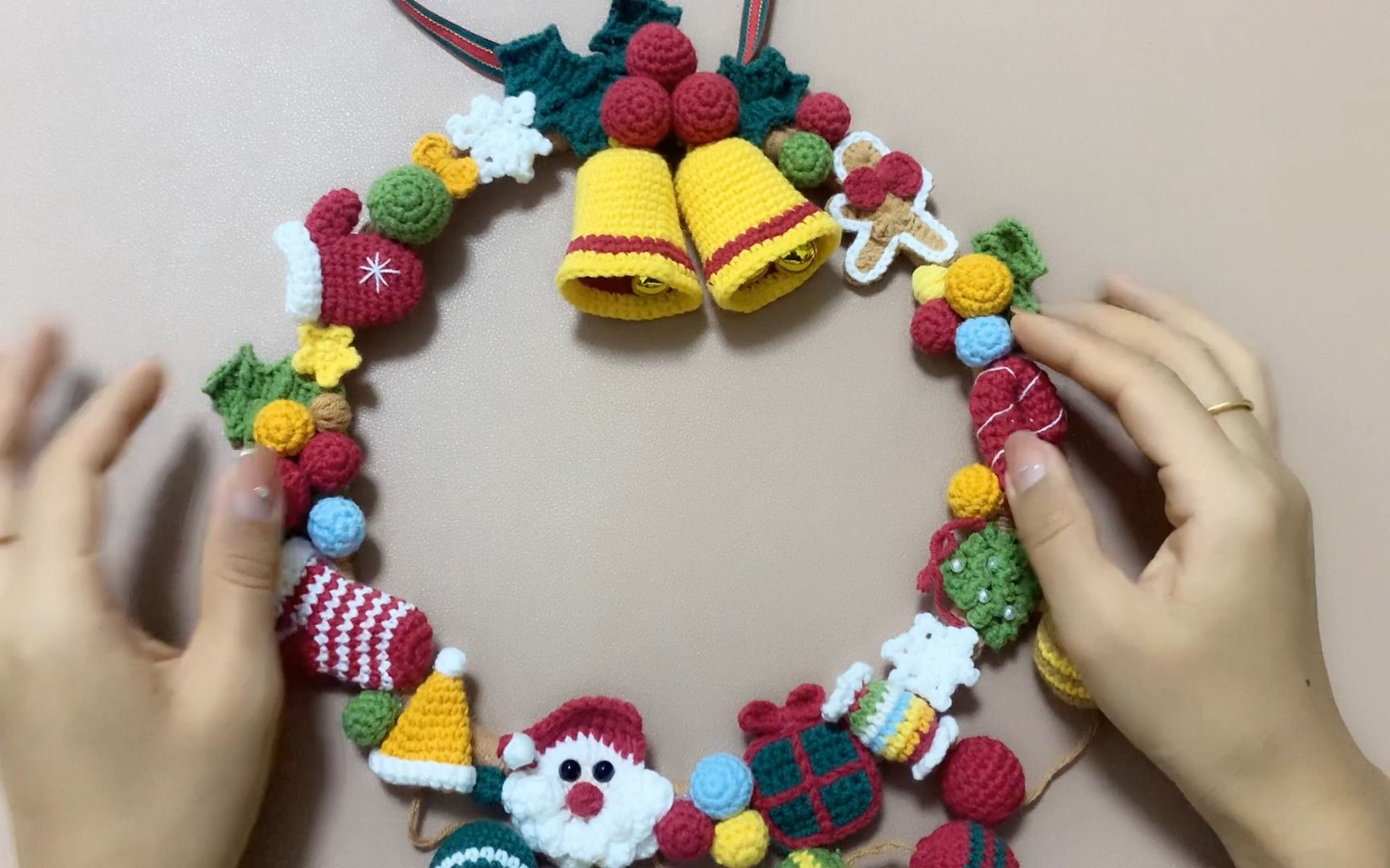 胖丫手作-圣诞花环教程 一