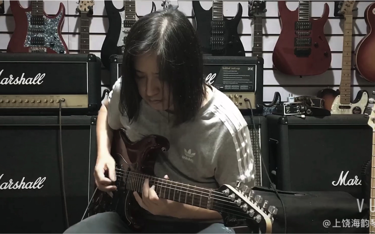 上饶海韵琴行比莉dearjohn尾奏吉他solocoverby何海涛