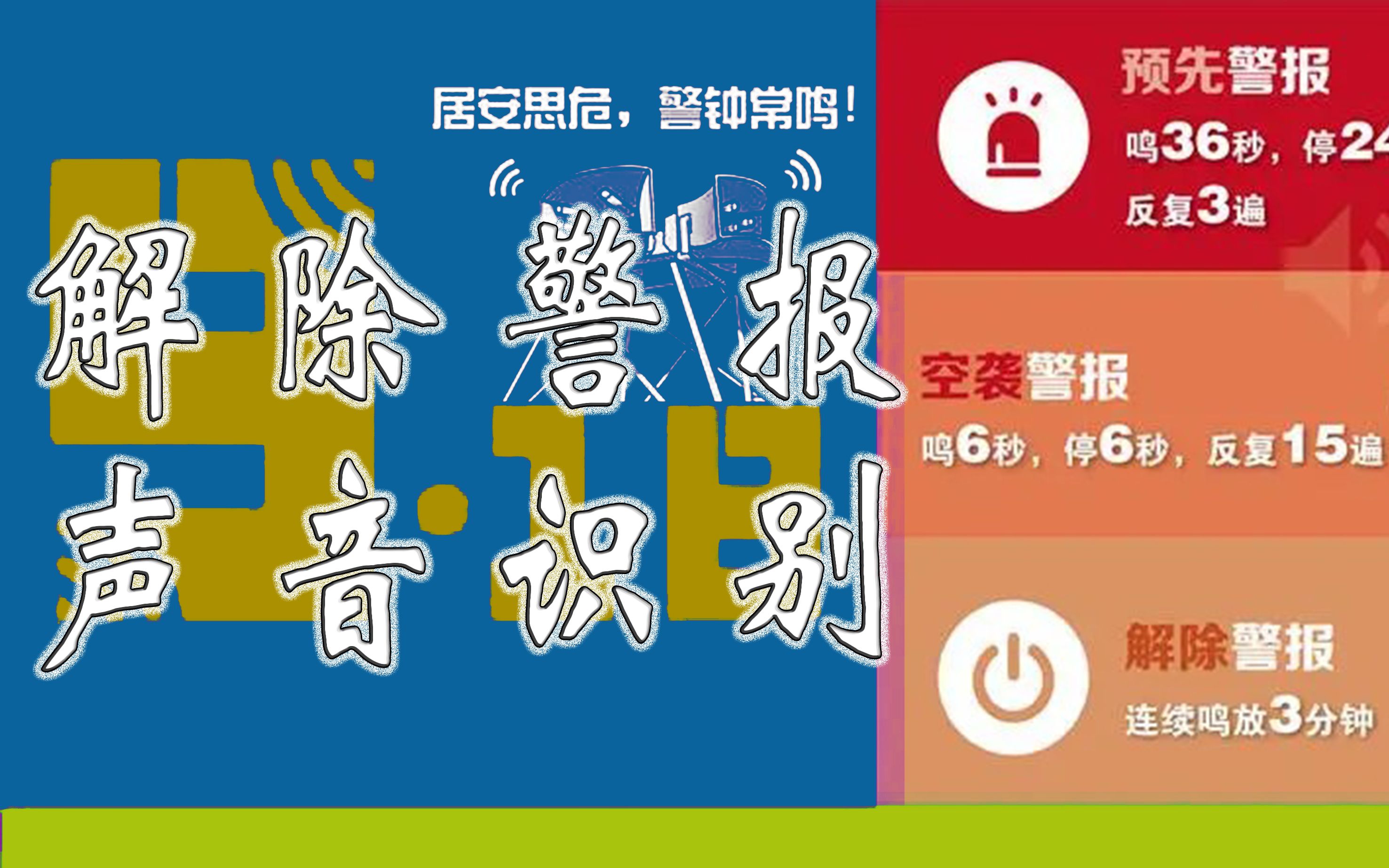 解除警报的识别