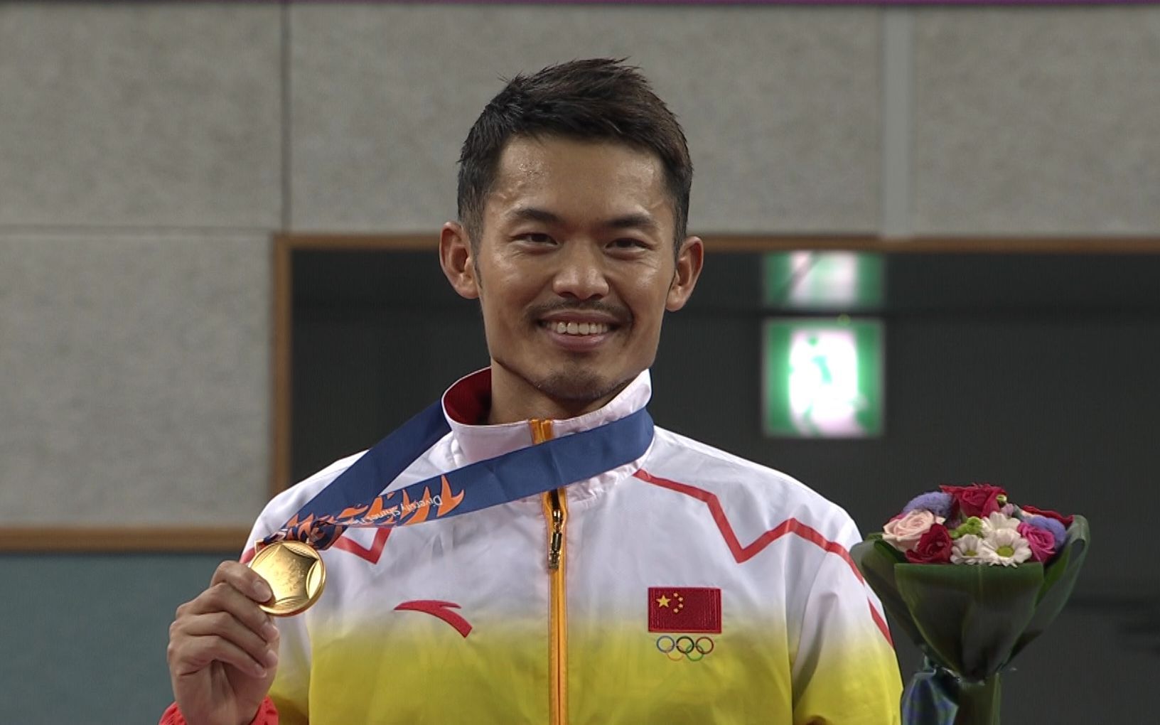 【超清·纯净版】2014年仁川亚运会 羽毛球男子单打颁奖仪式 | 成就双