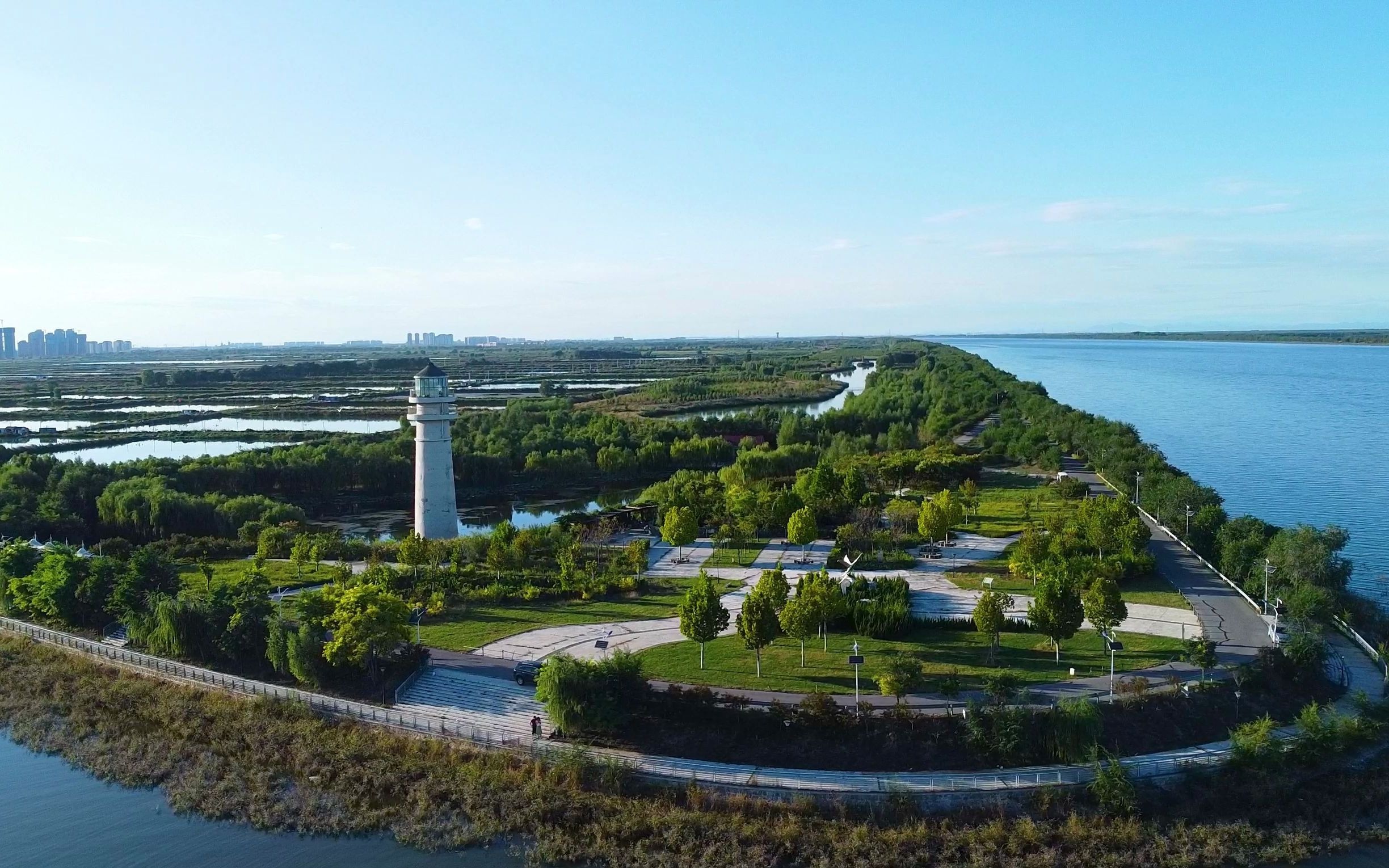 航拍 潮白河青龙湾30