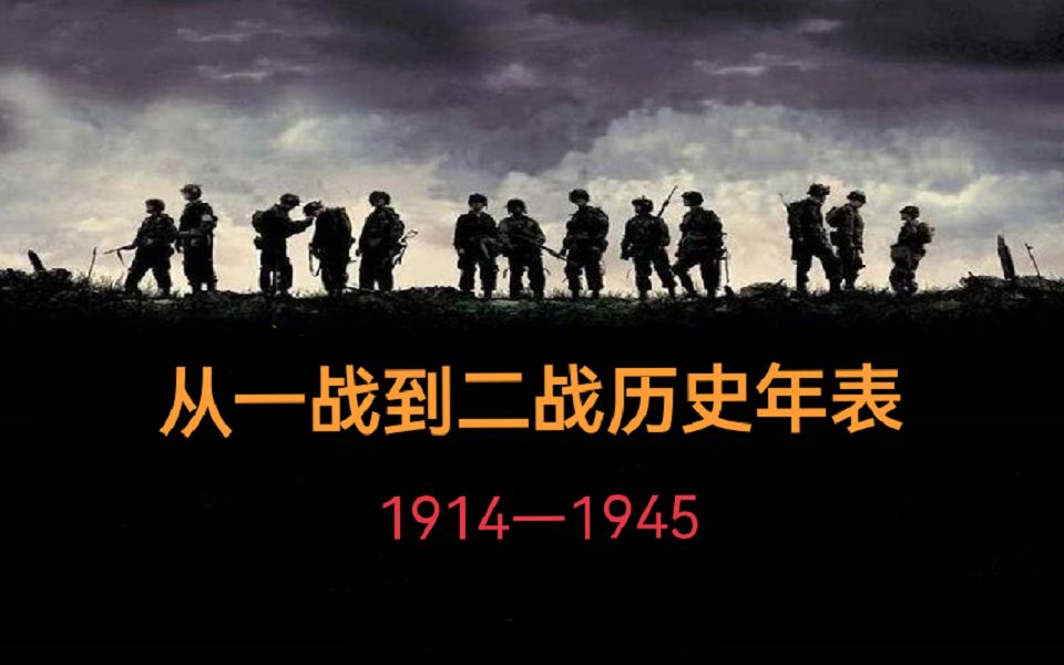 [图]1914----1945 从一战到二战超大时间线历史年表，耗时15天，集合大量影视电影纪录片剪辑，只为讲述那个风云变幻的时代。