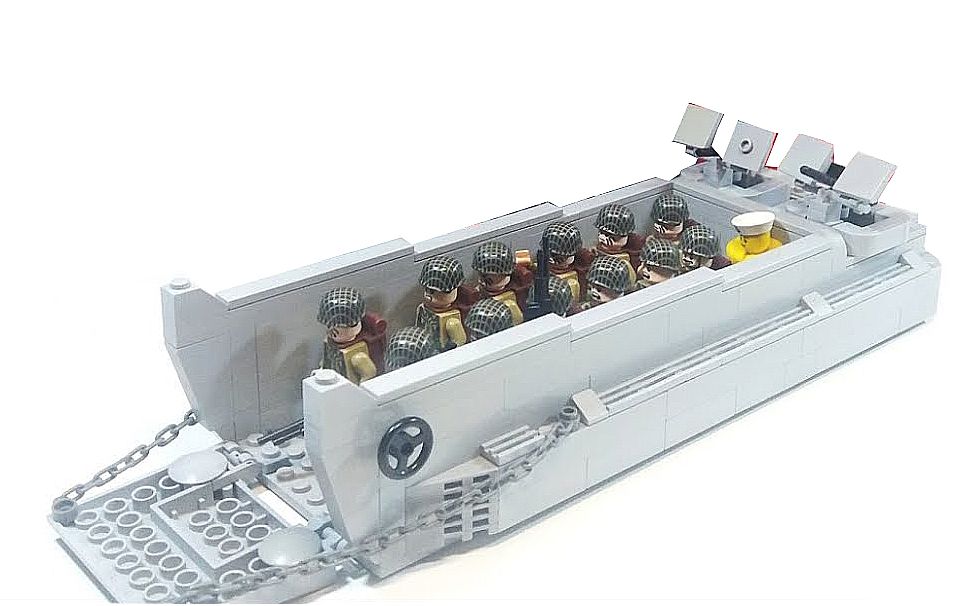 乐高moc教程 登陆艇 lcvp 拼搭指南