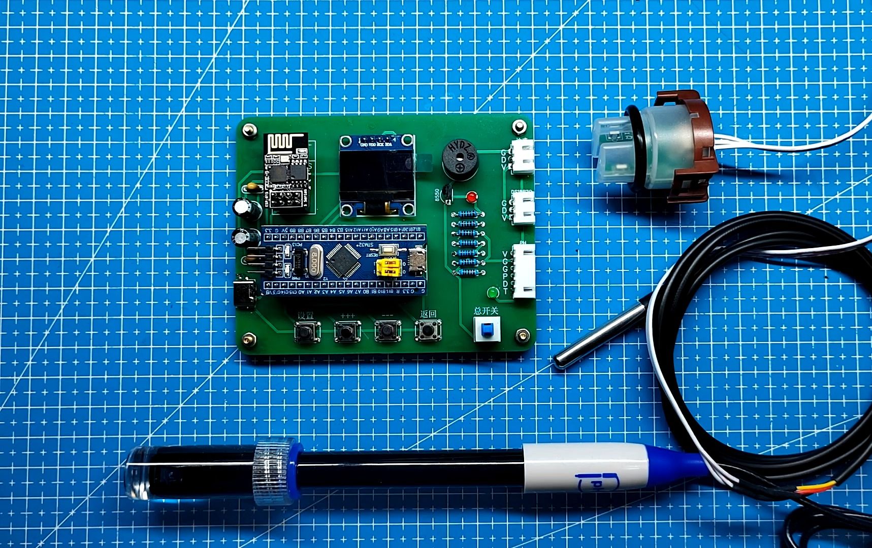 【毕业设计】1049231113基于STM32WiFi版水质检测OLEDPH浊度WIFI机智云蜂鸣器水温DS18B20哔哩哔哩bilibili