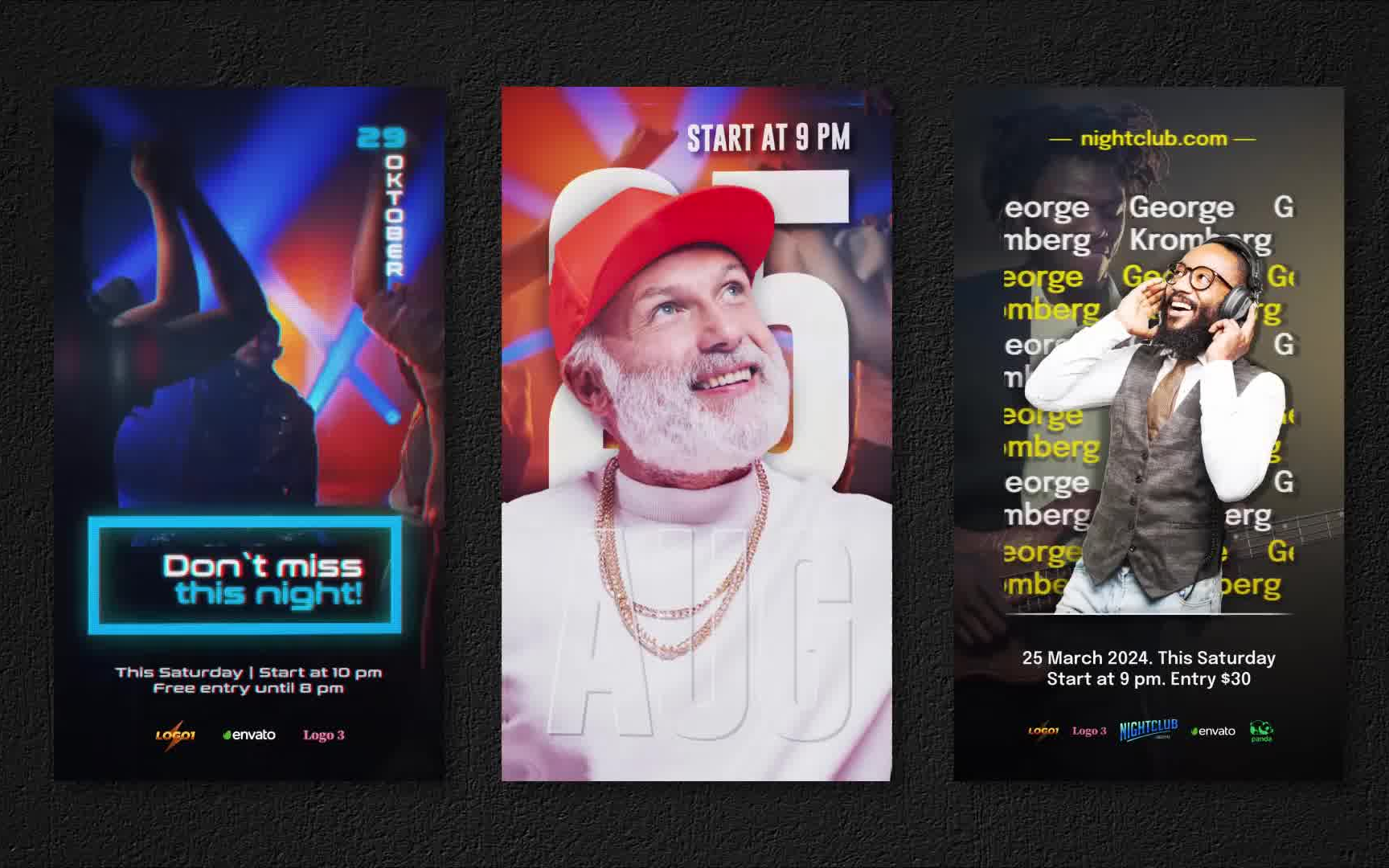 ae模板-ae横竖模板-酒吧介绍宣传片音乐会狂欢派对气氛渲染视频模板