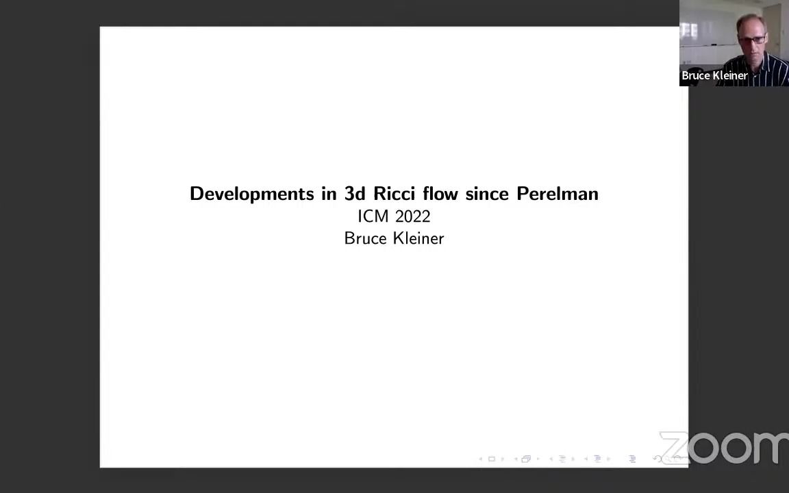 ICM2022 Bruce Kleiner:Perelman以来三维Ricci流的发展哔哩哔哩bilibili