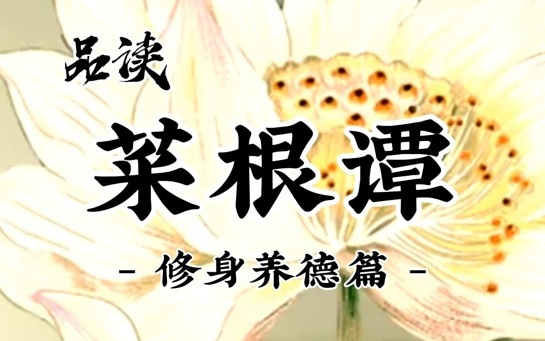 【菜根谭】前车覆,后车鉴哔哩哔哩bilibili