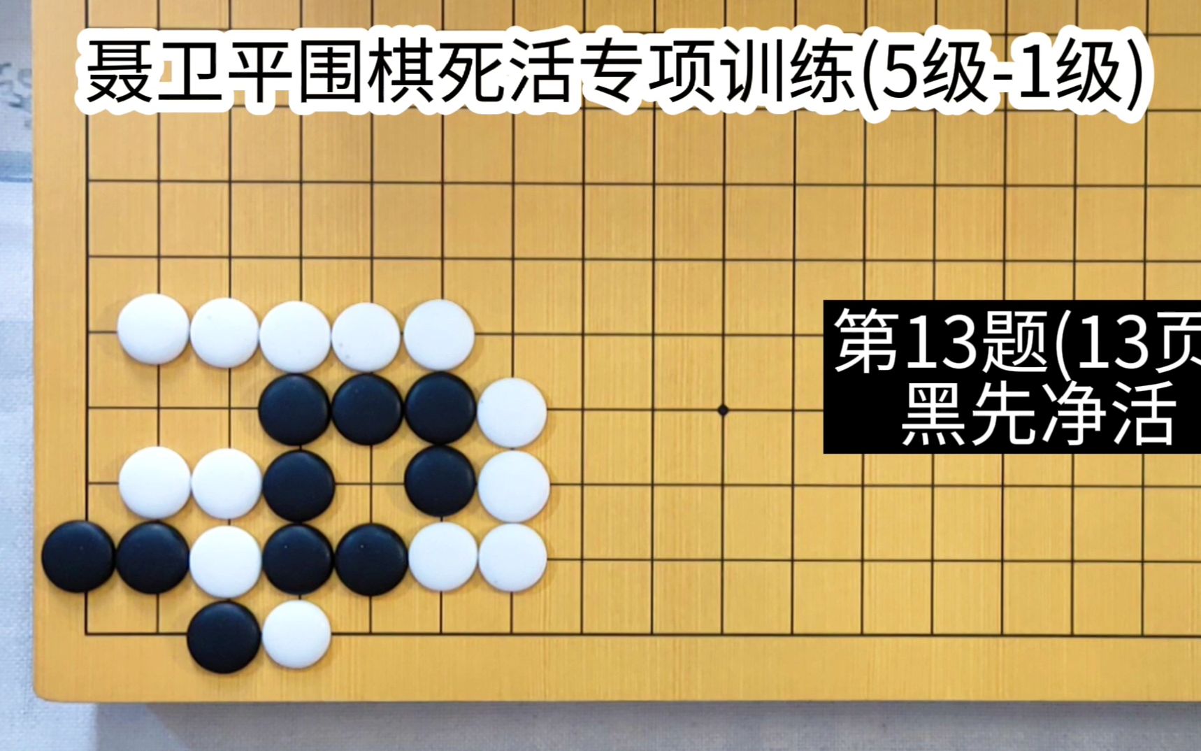 [图]《聂卫平围棋死活专项训练》（5级-1级）第13题（13页）黑先净活