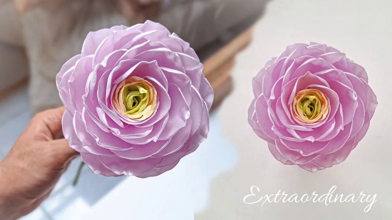 【cyzeco satin ribbon flowers】花毛茛丝带花制作教程