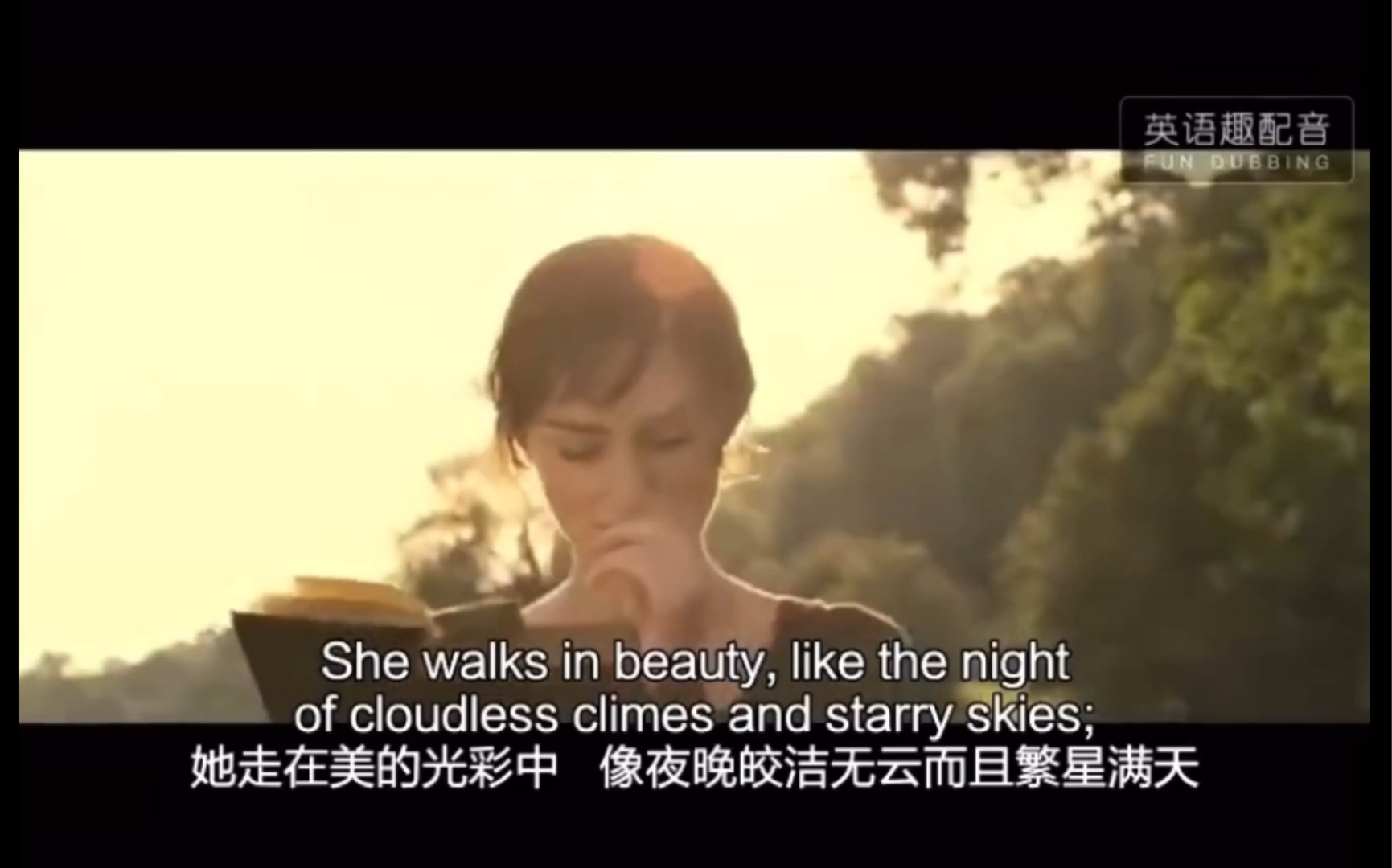 英音朗读 《She Walks in Beauty》她走在美的光彩中哔哩哔哩bilibili