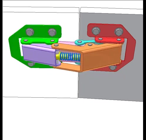 机构动画90度隐藏式铰链