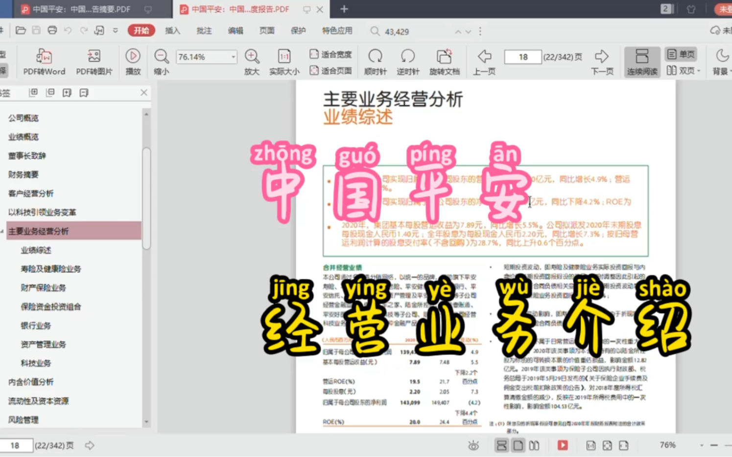 (学习财报)结合中国平安2020年报,看看平安的经营业务哔哩哔哩bilibili