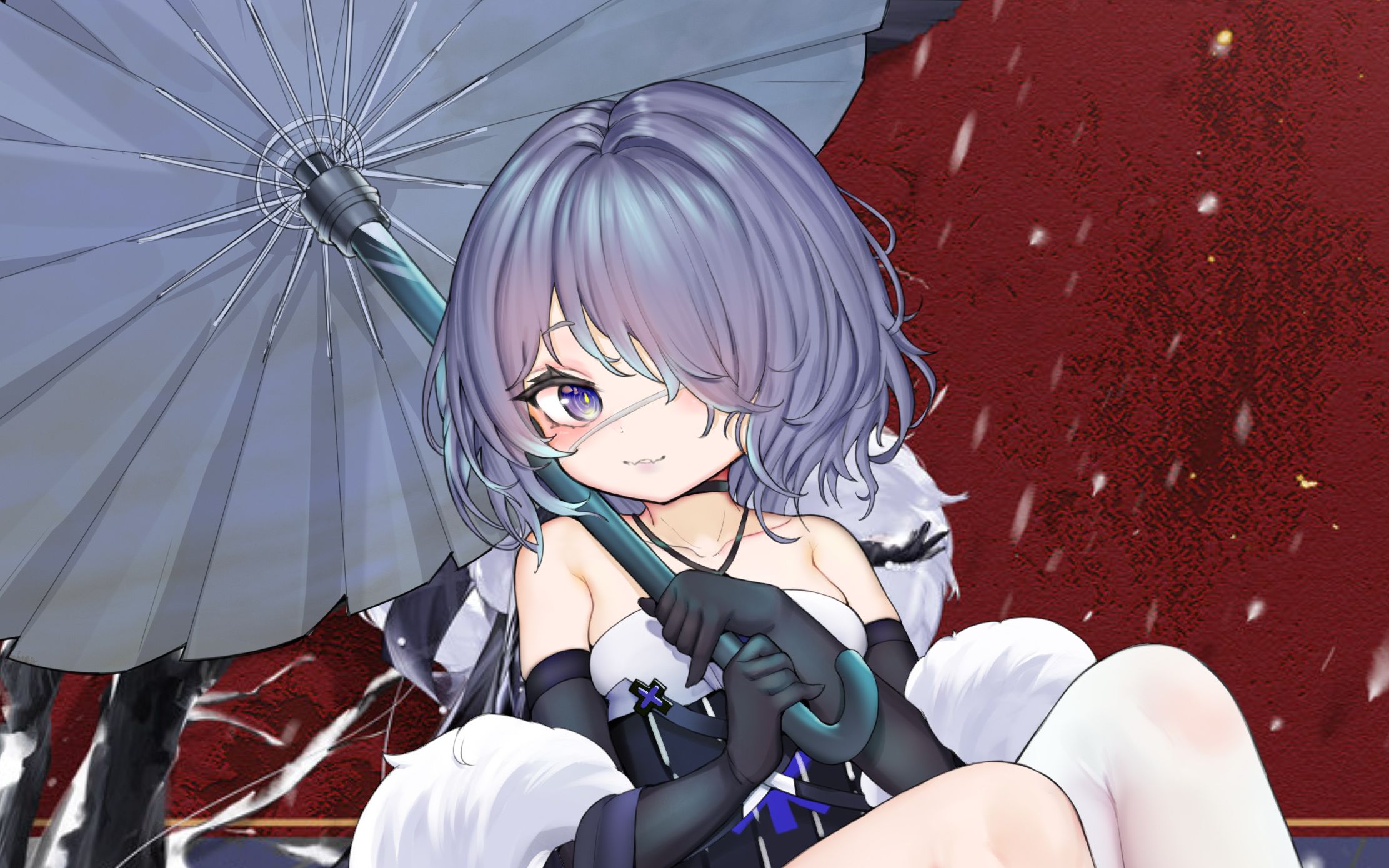 【黑白绘卷】絮雨岁暮点雪新装【板绘】哔哩哔哩bilibili