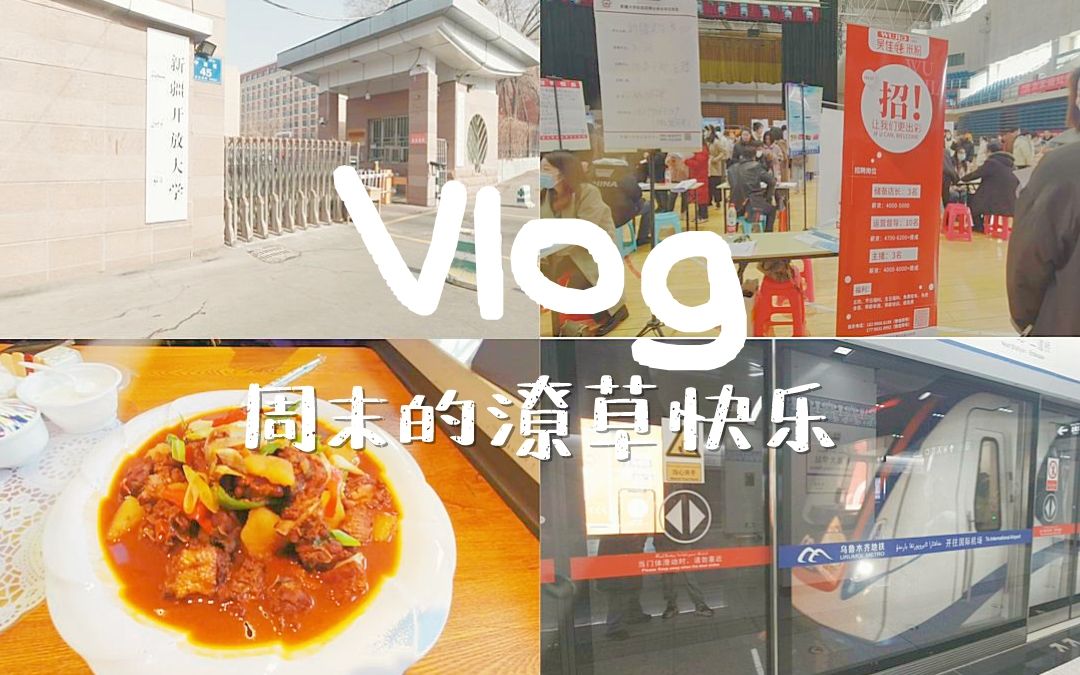 新大vlog009| 写论文 | 番茄渔粉 | 普通话考试 | 乌鲁木齐地铁 | 新疆菜大盘鸡 | 收到奖状 | 就业招聘会哔哩哔哩bilibili