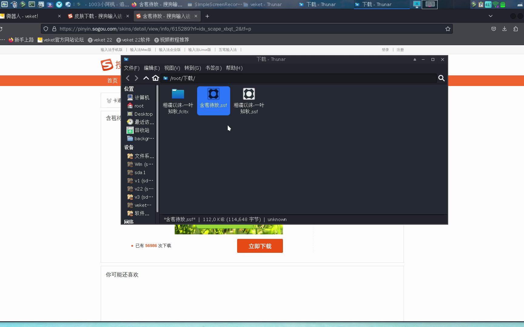 输入法fcitx可以使用搜狗皮肤,新系统再测试哔哩哔哩bilibili