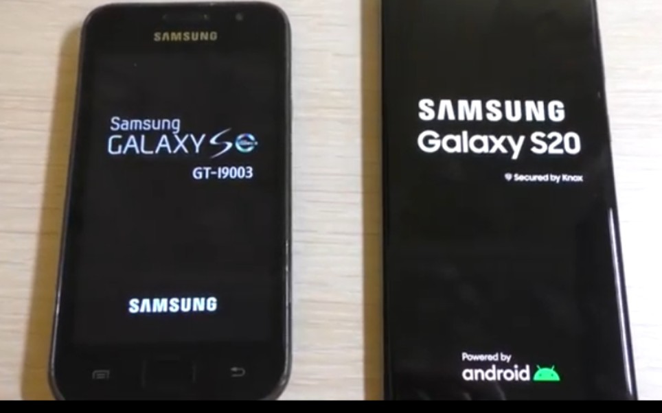 三星galaxys1和galaxys20開機動畫