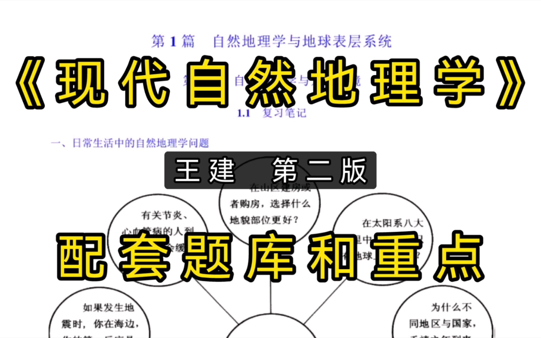 [图]收藏保存！王建《现代自然地理学》第2版考研高频考点，复习全套资料和整套题库，难点题目及答案，重点知识梳理。