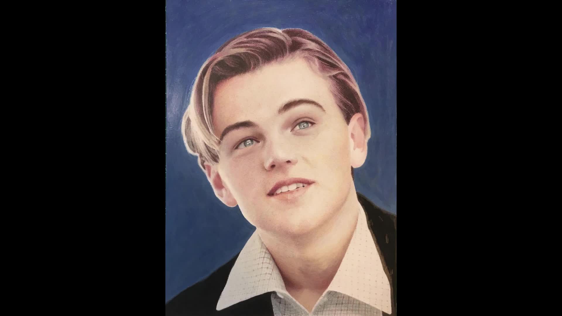 【彩铅手绘】画一个莱昂纳多,始于颜值,陷于实力的小李子_哔哩哔哩