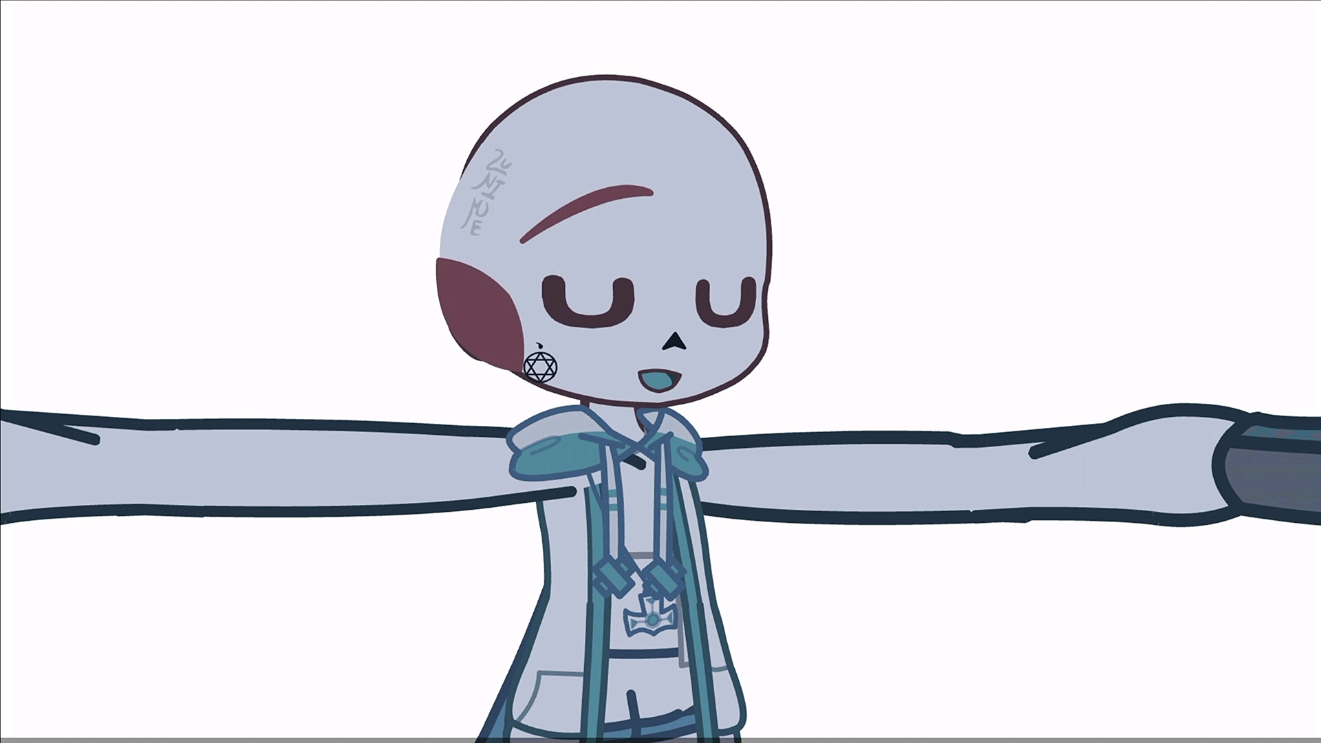 给骨设换了件衣服