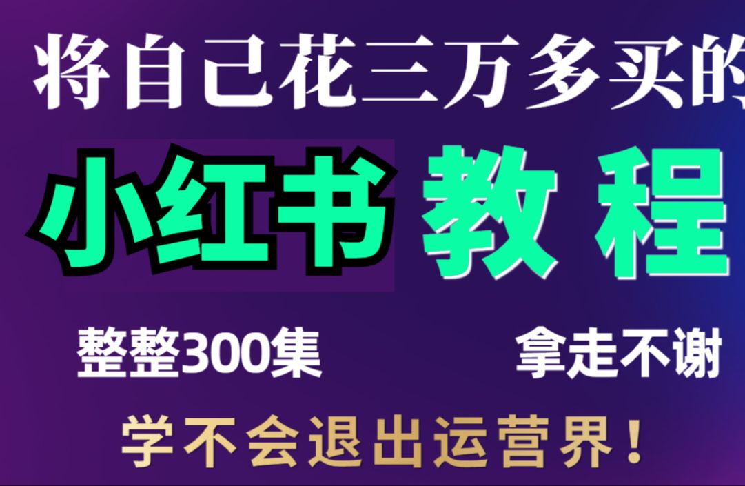 【新媒体运营】小红书运营全套课程 零基础进阶起号运营教程 小红书爆款笔记打造/ 商业变现/涨粉技巧/高效就业 完整版流量机制全套课程!哔哩哔哩bilibili