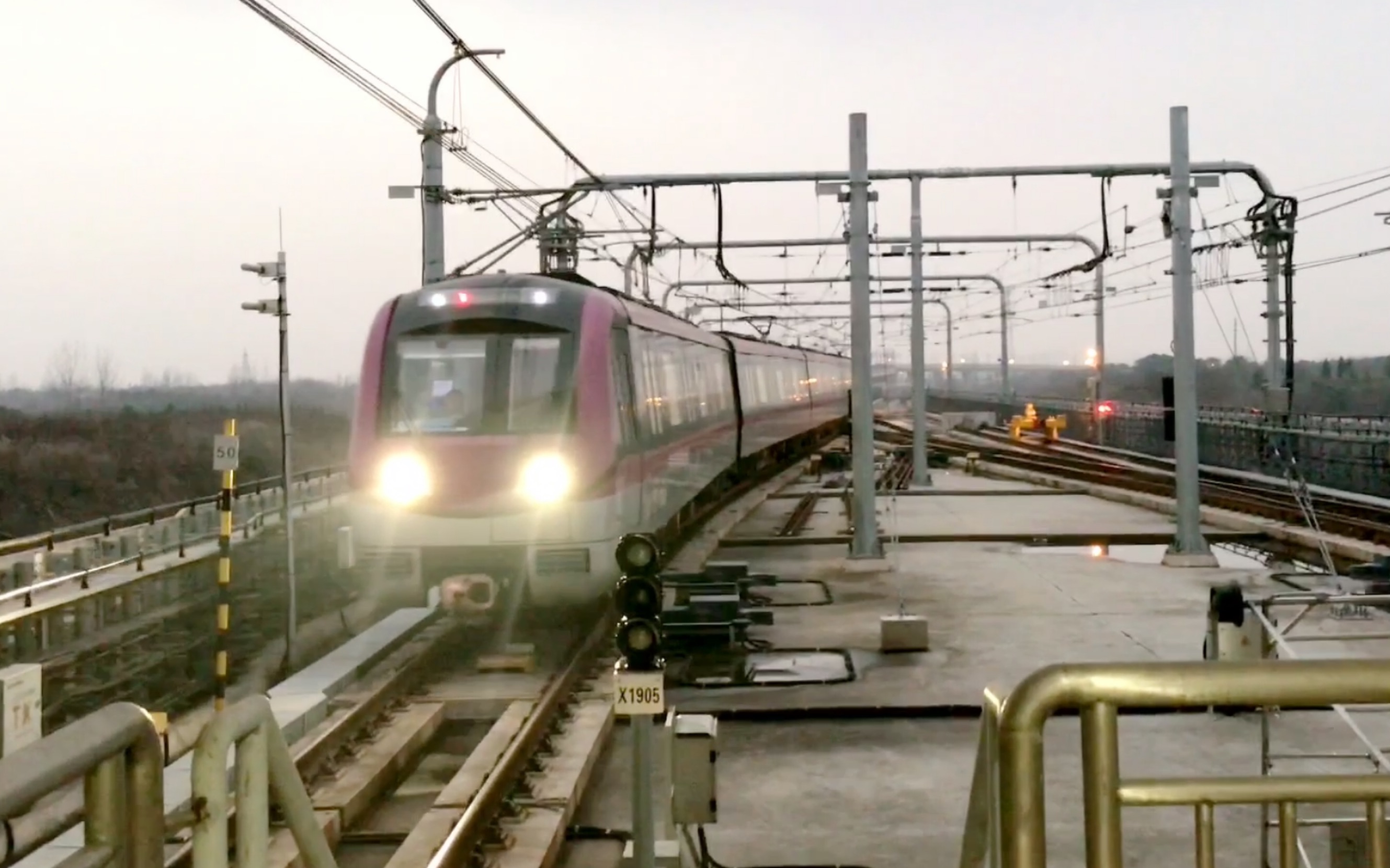 南京地铁s3斗鸡眼高家冲南京南站全程左侧展望